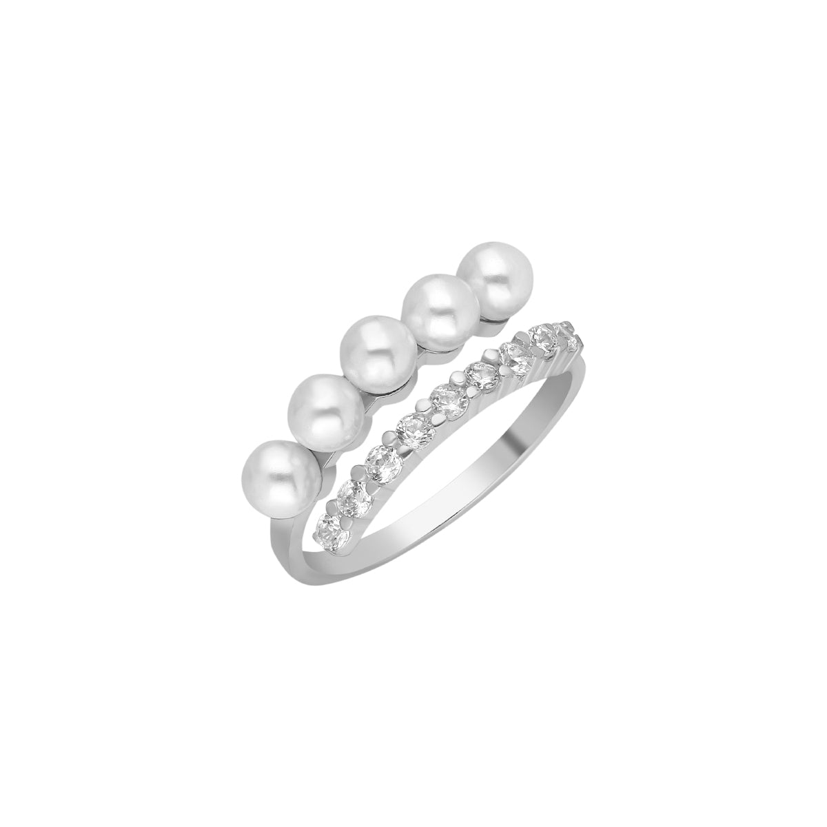 Kardelen Pointed Pearl Zirconia Ring - 925 SILBER Riesige Ersparnisse