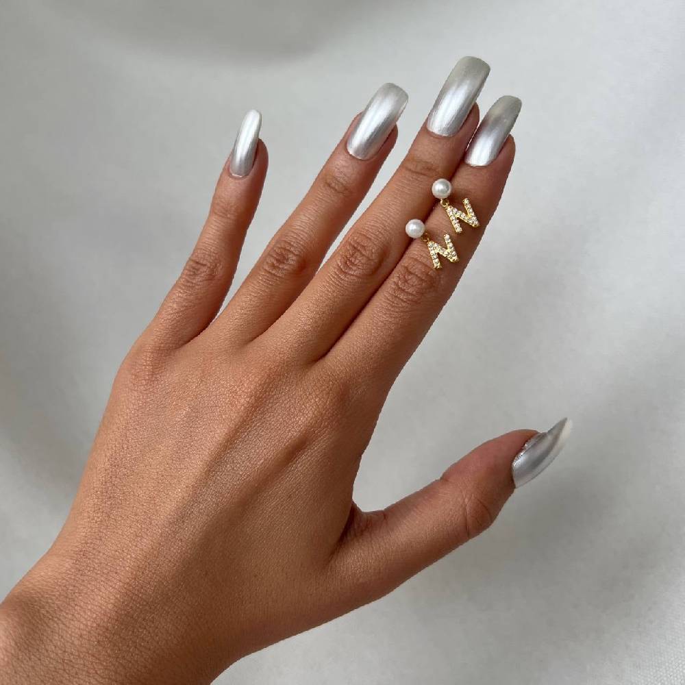 Kardelen PEARL INITIALEN OHRRING - 925 SILBER VIP-Rabatte
