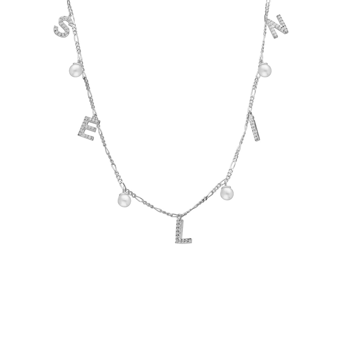 Kardelen CHOCKER NAMENSKETTE MIT PERLE - 925 SILBER Super Sparpreis