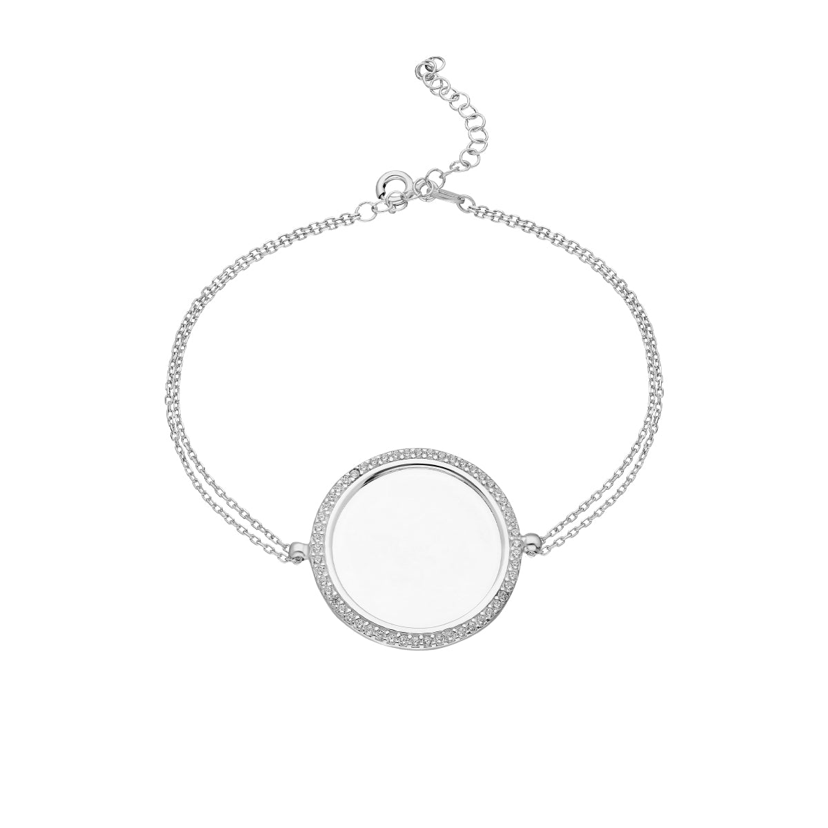Kardelen Zirkonia Plättchen Gravurarmband - 925 SILBER Zeitbegrenzte Promotion
