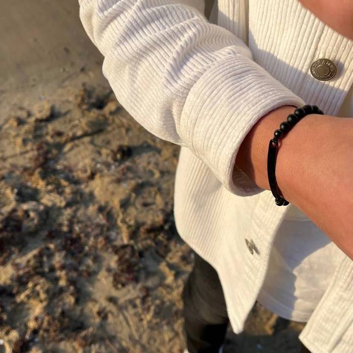 Kardelen ID-Partnerarmband mit Gravur - Pearl Black Discount Store für neue Produkte