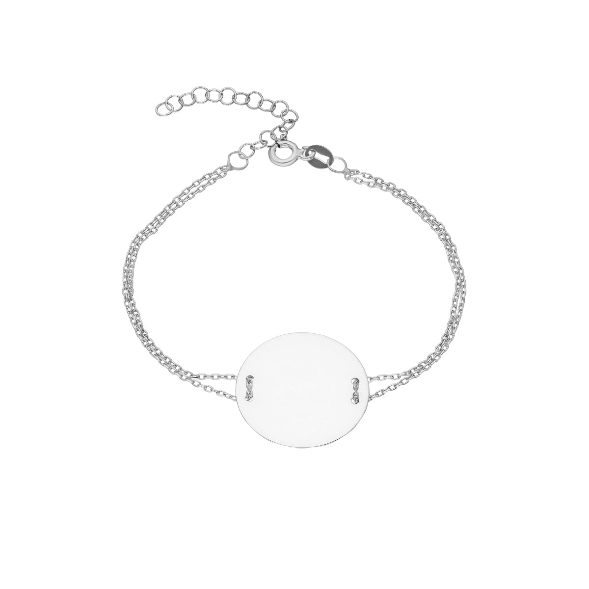 Kardelen Plättchen Gravurarmband - 925 SILBER Clearance-Verkauf