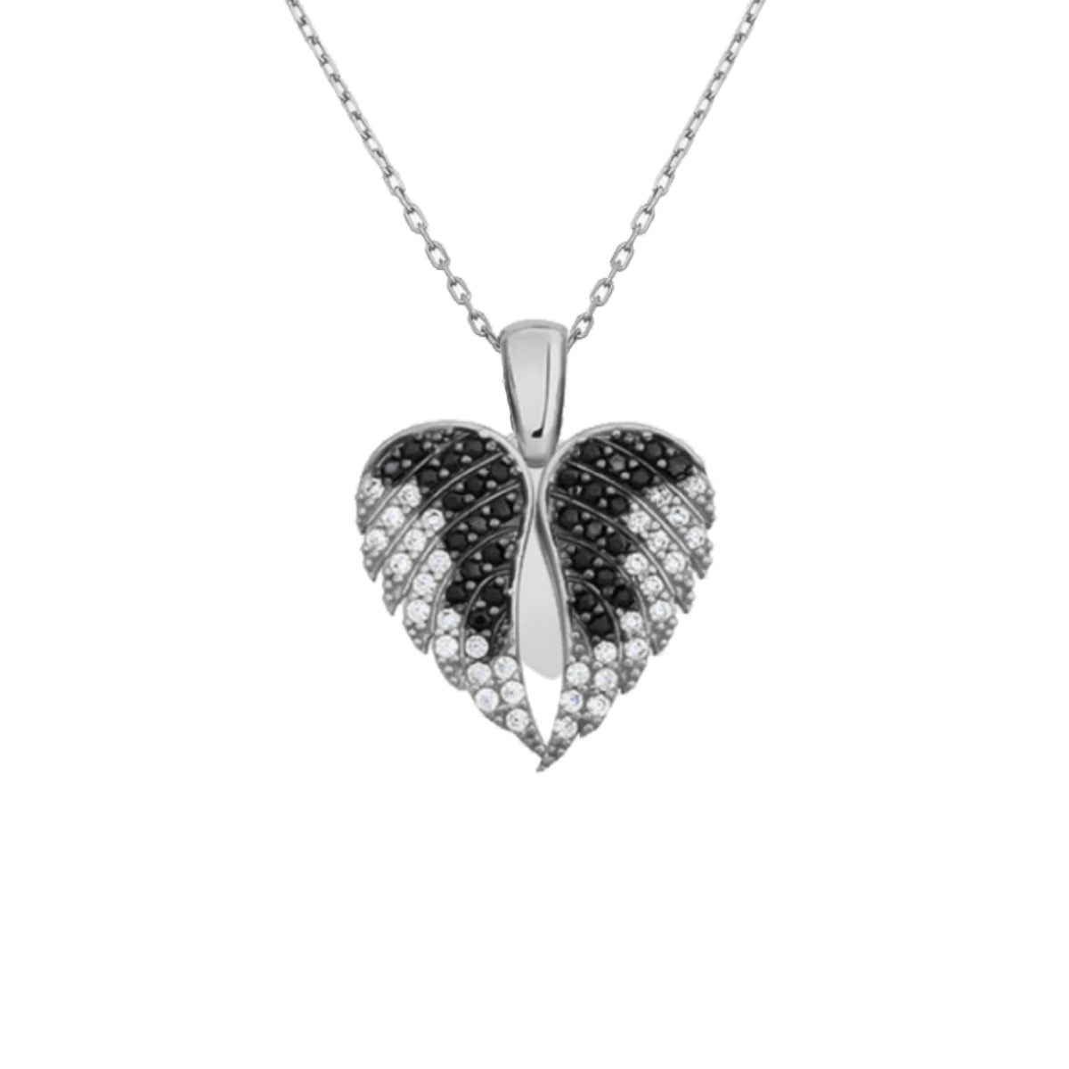 Kardelen Herz & Flügel Gravurkette - 925 SILBER 50% Rabatt für begrenzte Zeit