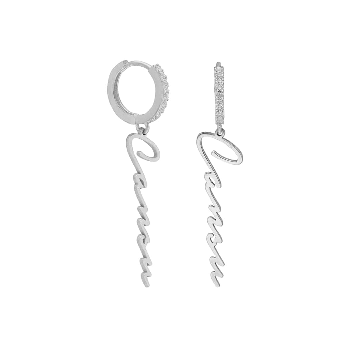 Kardelen Namensohrring mit Zirkonia - 925 SILBER Begrenztes Angebot