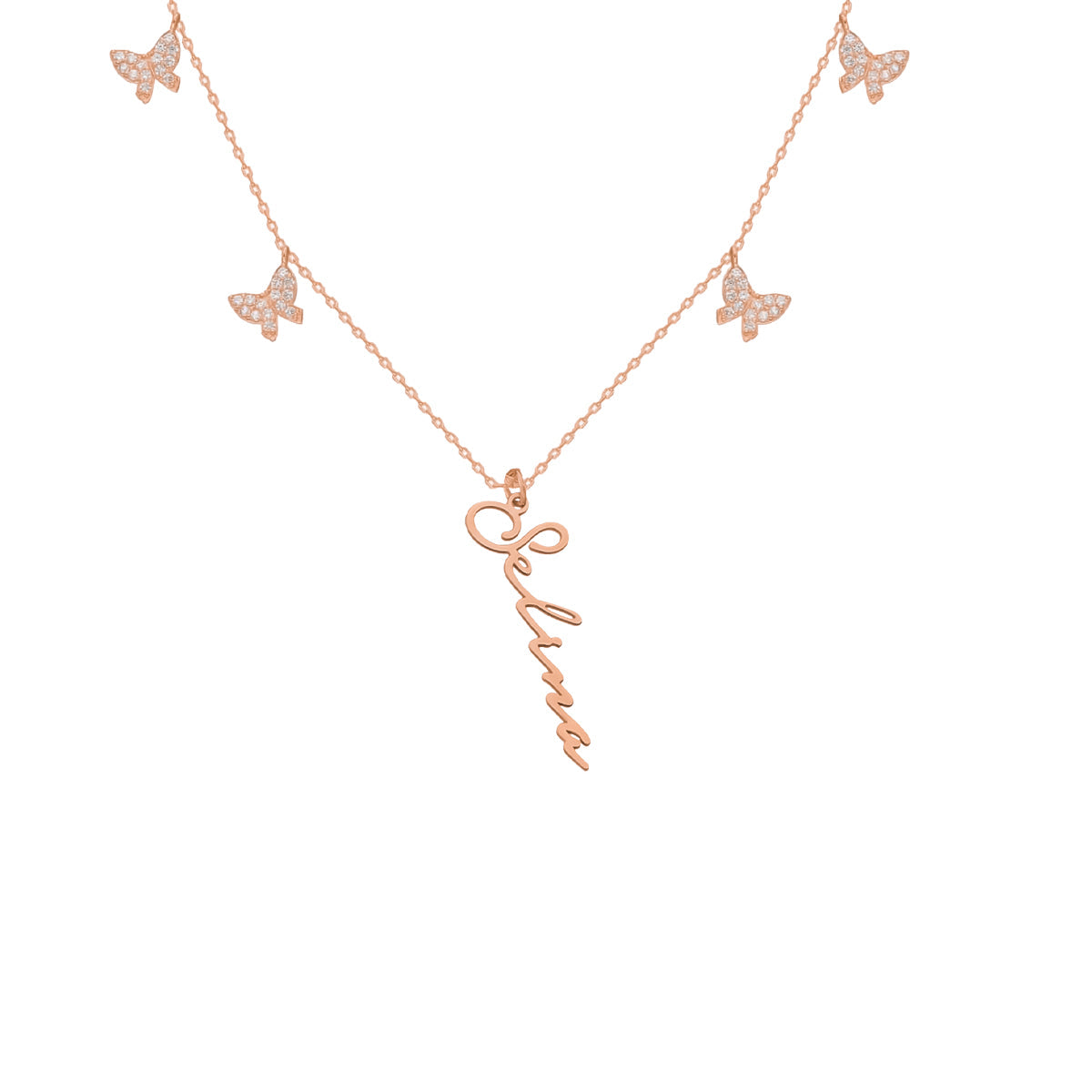 Kardelen Butterfly x Signatur Kette - 925 SILBER Preisnachlass
