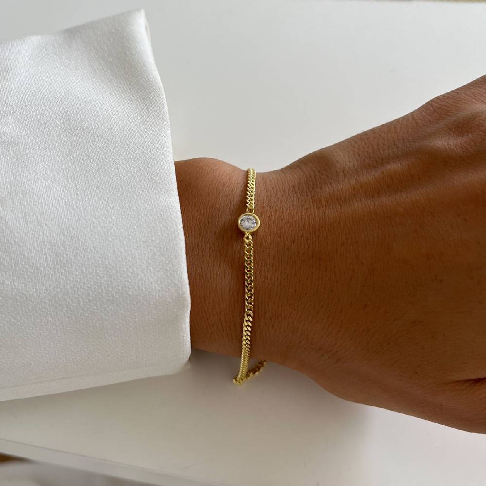 Kardelen Solitaire Armkette - 925 SILBER Weihnachtsangebot