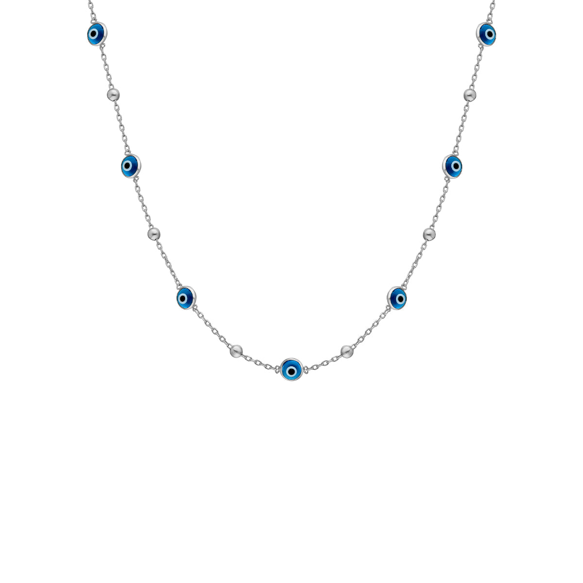 Kardelen Minimal Multi Nazar Halskette - 925 SILBER Saisonale Angebote