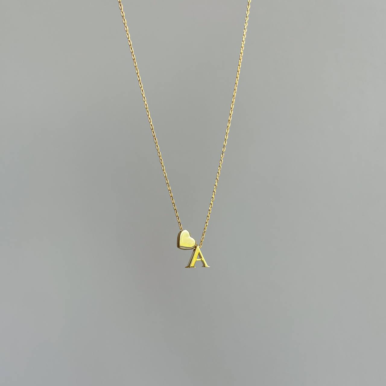 Kardelen Heart & letter Necklace - 925 SILBER Bis zu 50% Rabatt