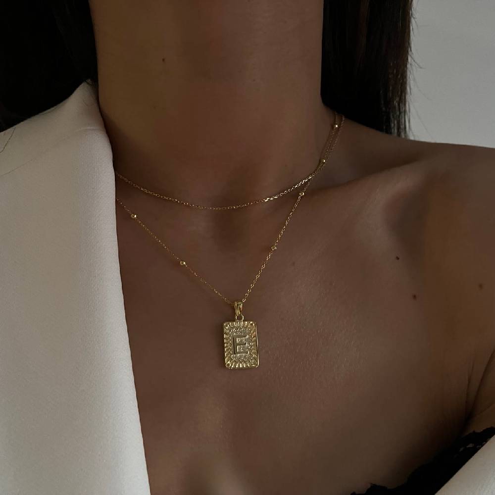 Kardelen Vintage Letter Necklace - 925 SILBER Bis zu 60% Rabatt