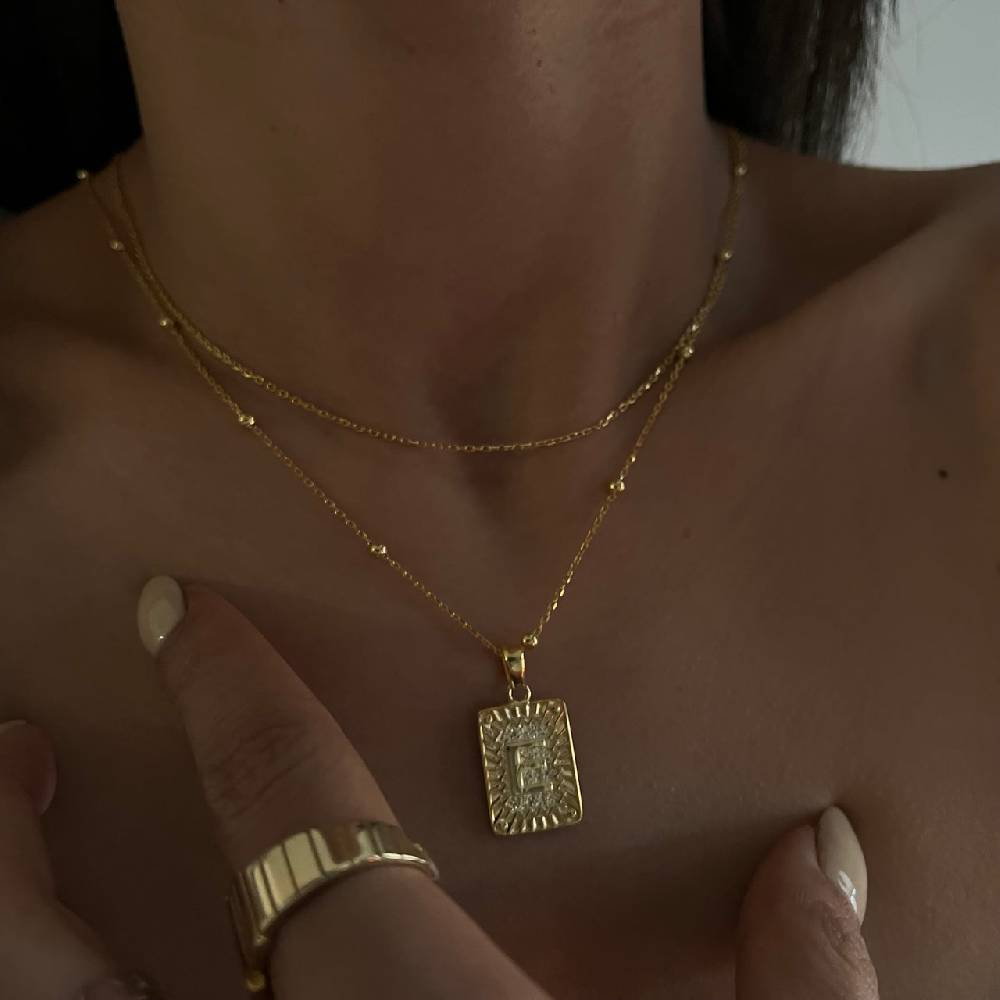 Kardelen Vintage Letter Necklace - 925 SILBER Bis zu 60% Rabatt