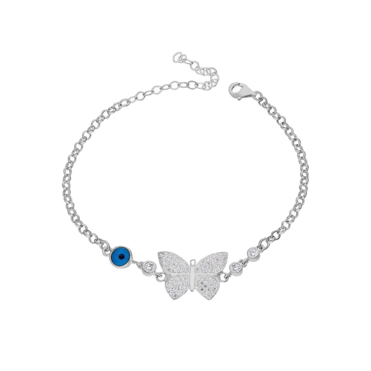 Kardelen Butterfly Nazar Armkette - 925 SILBER Outlet