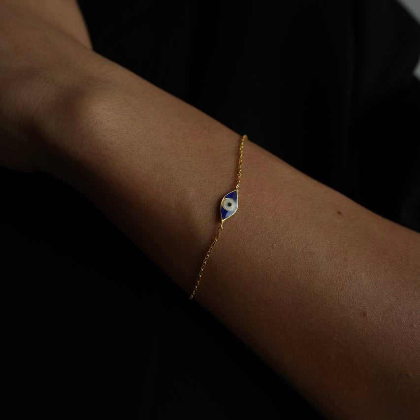 Kardelen BLAUE MINI EYE ARMKETTE - 925 SILBER Flash Sale