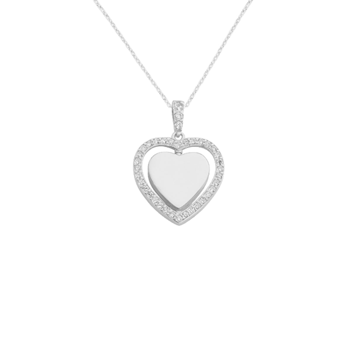 Kardelen Herz Zirkonia Gravurkette Rotate - 925 SILBER Exklusive Angebote