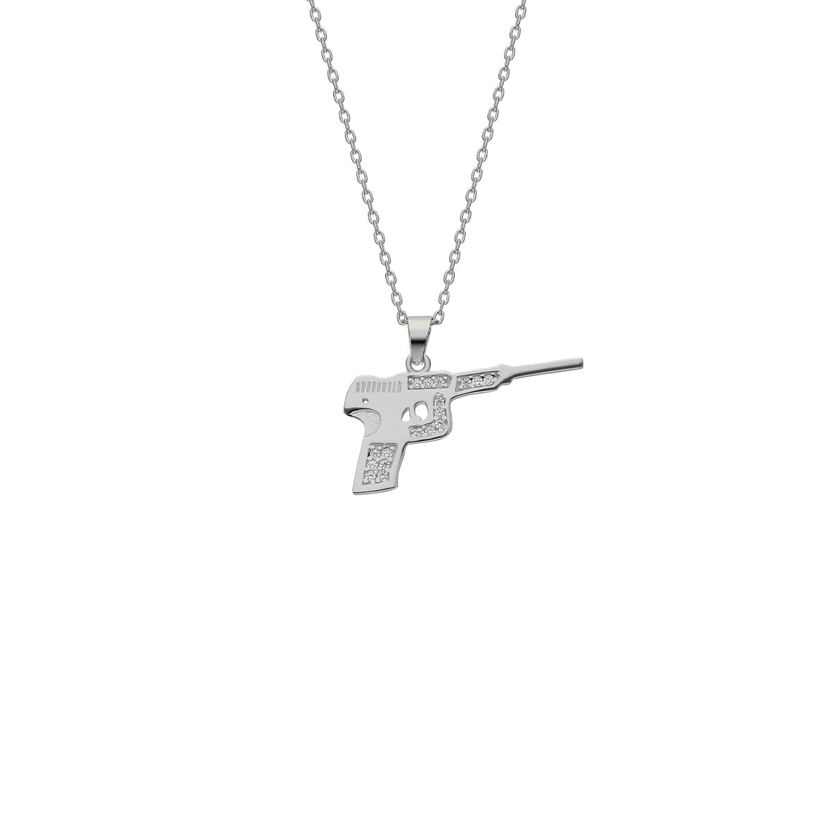 Kardelen Pistole Kette mit Zirkonia - 925 SILBER zollfrei