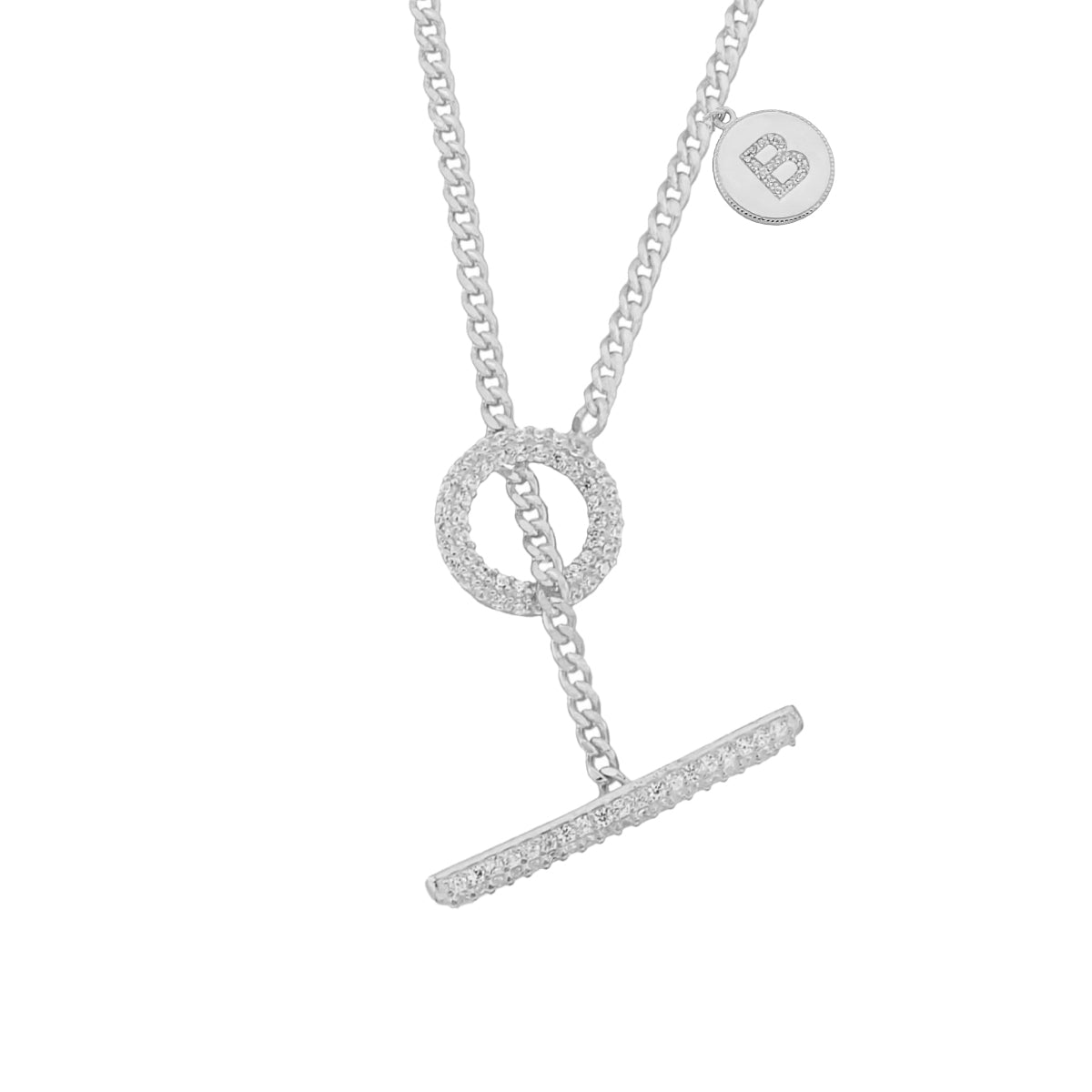Kardelen Lovin Zirkonia Round Buchstabe Halskette - 925 SILBER Rabatte dieses Monats