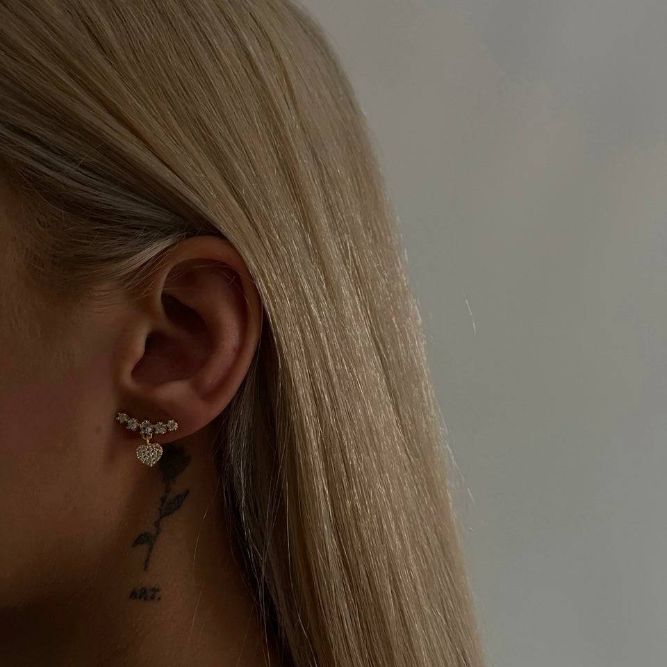Kardelen ESTEE MIT HERZ OHRRING - 925 SILBER Günstig kaufen
