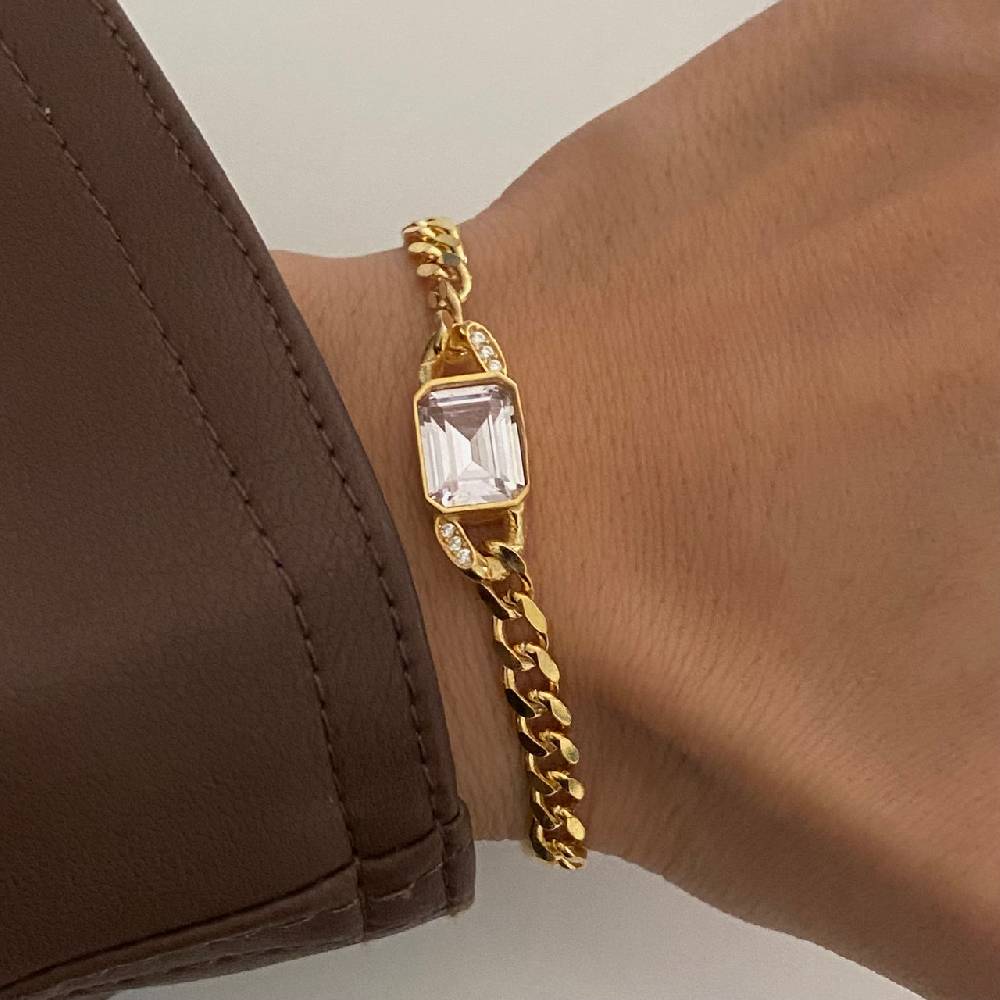 Kardelen Angela Zirkonia Armkette - 925 SILBER Osterangebot
