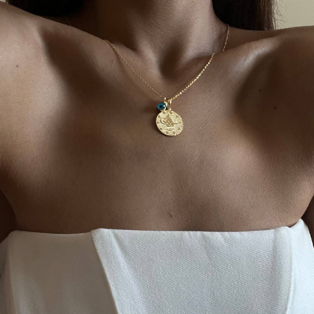 Kardelen Resat Kette mit Nazarauge - 925 SILBER Saisonale Angebote