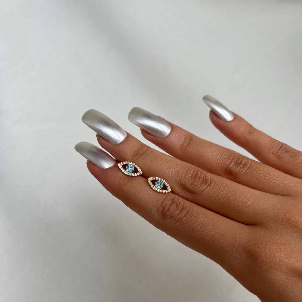 Kardelen Auge Nazar Mini Ohrring - 925 SILBER Sonderangebote