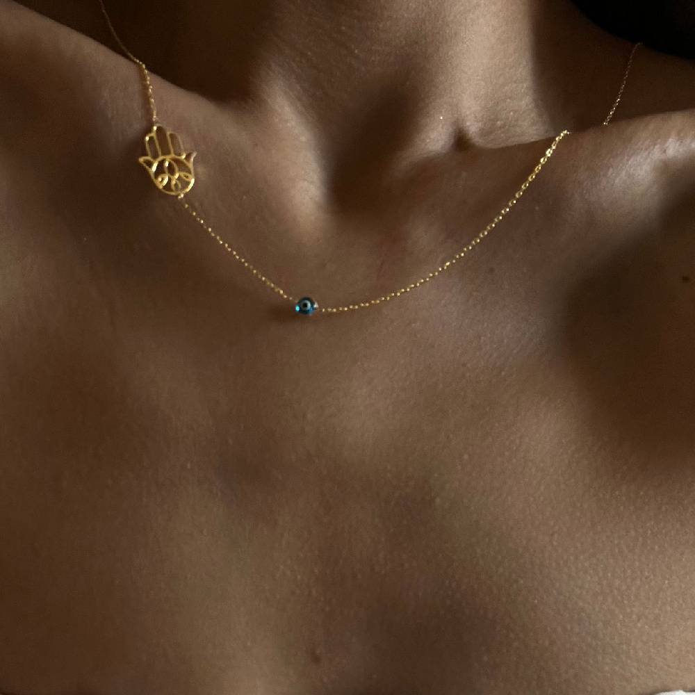 Kardelen FATIMAS HAND KETTE MIT NAZAR - 925 SILBER Wochenangebot