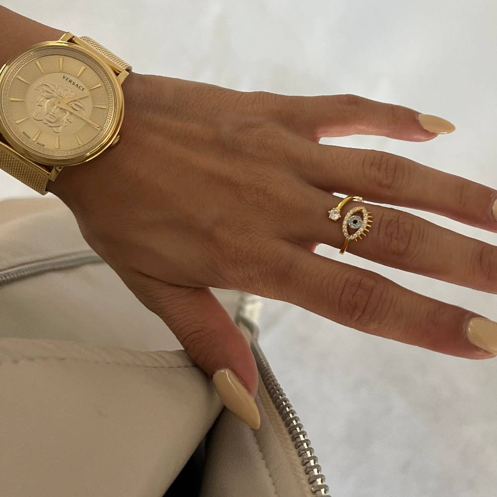 Kardelen Nazar Eye Stone Ring - 925 SILBER Bis zu 60% Rabatt
