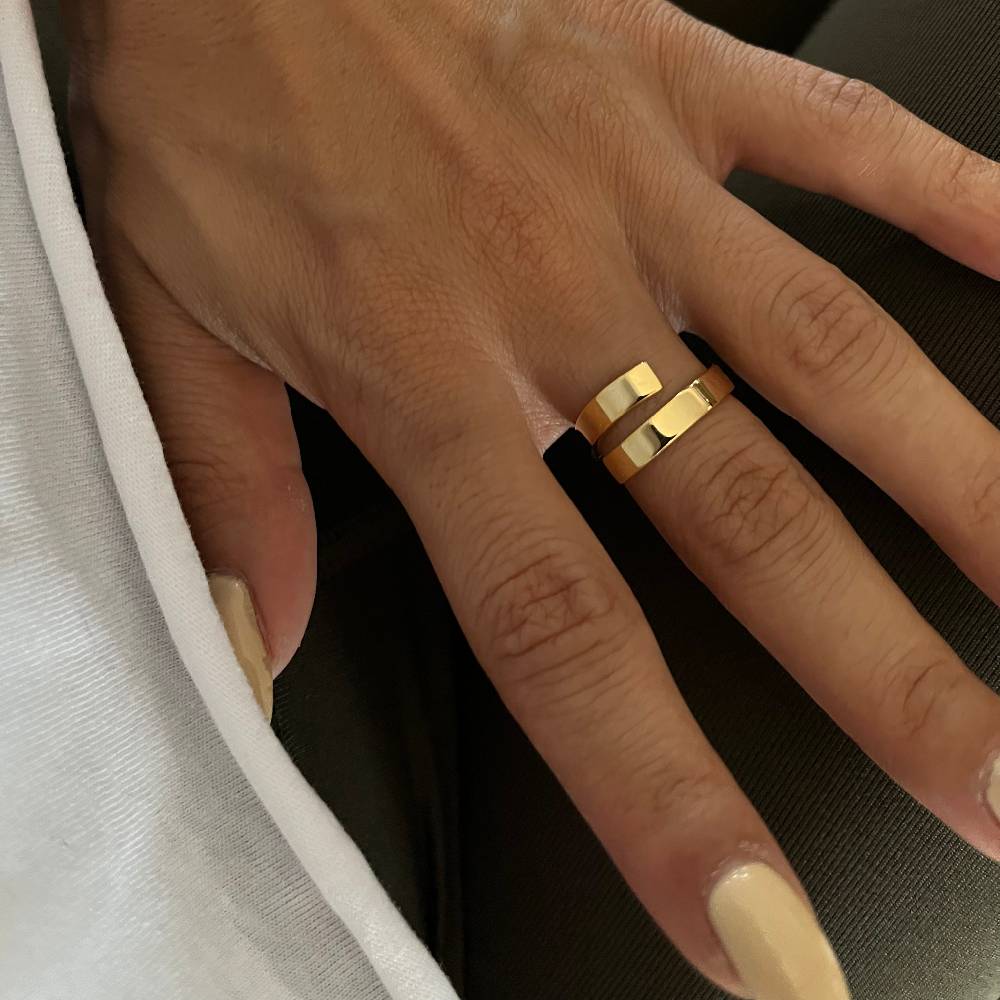 Kardelen 2er Namens Ring - 925 SILBER Rabatt