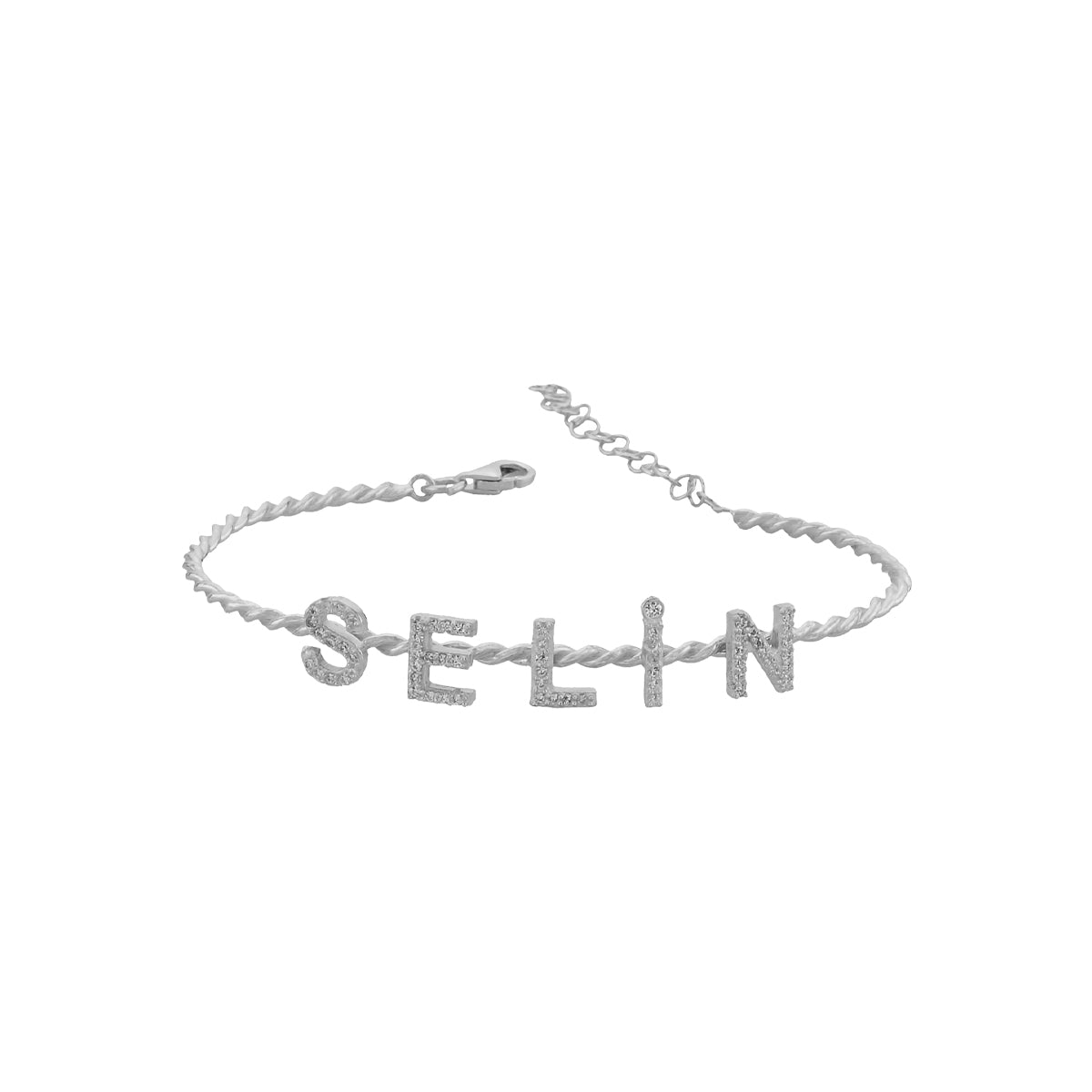 Kardelen Burma Armband mit Zirkonia Buchstaben - 925 SILBER Black Friday