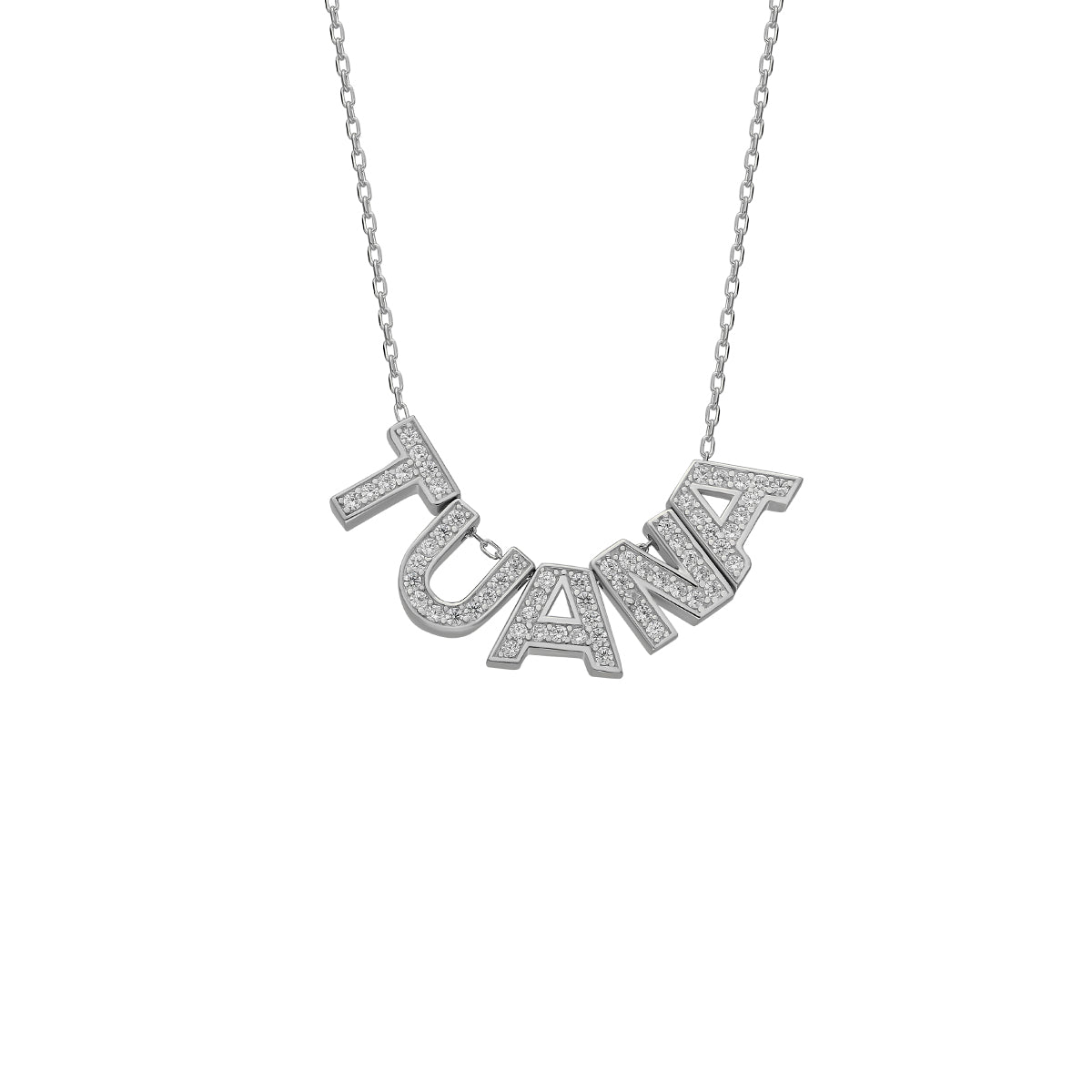 Kardelen Zirkonia Buchstaben Halskette - 925 SILBER Cyber Monday