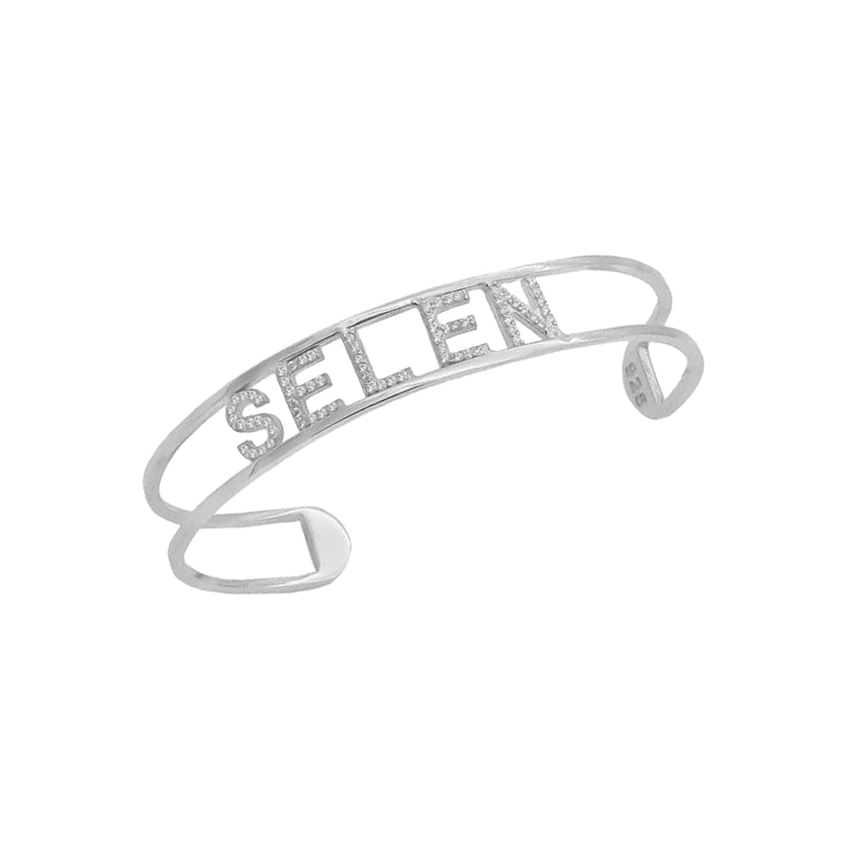 Kardelen Gliederung Design Bangle Zirkonia - 925 SILBER Valentinstagsangebot