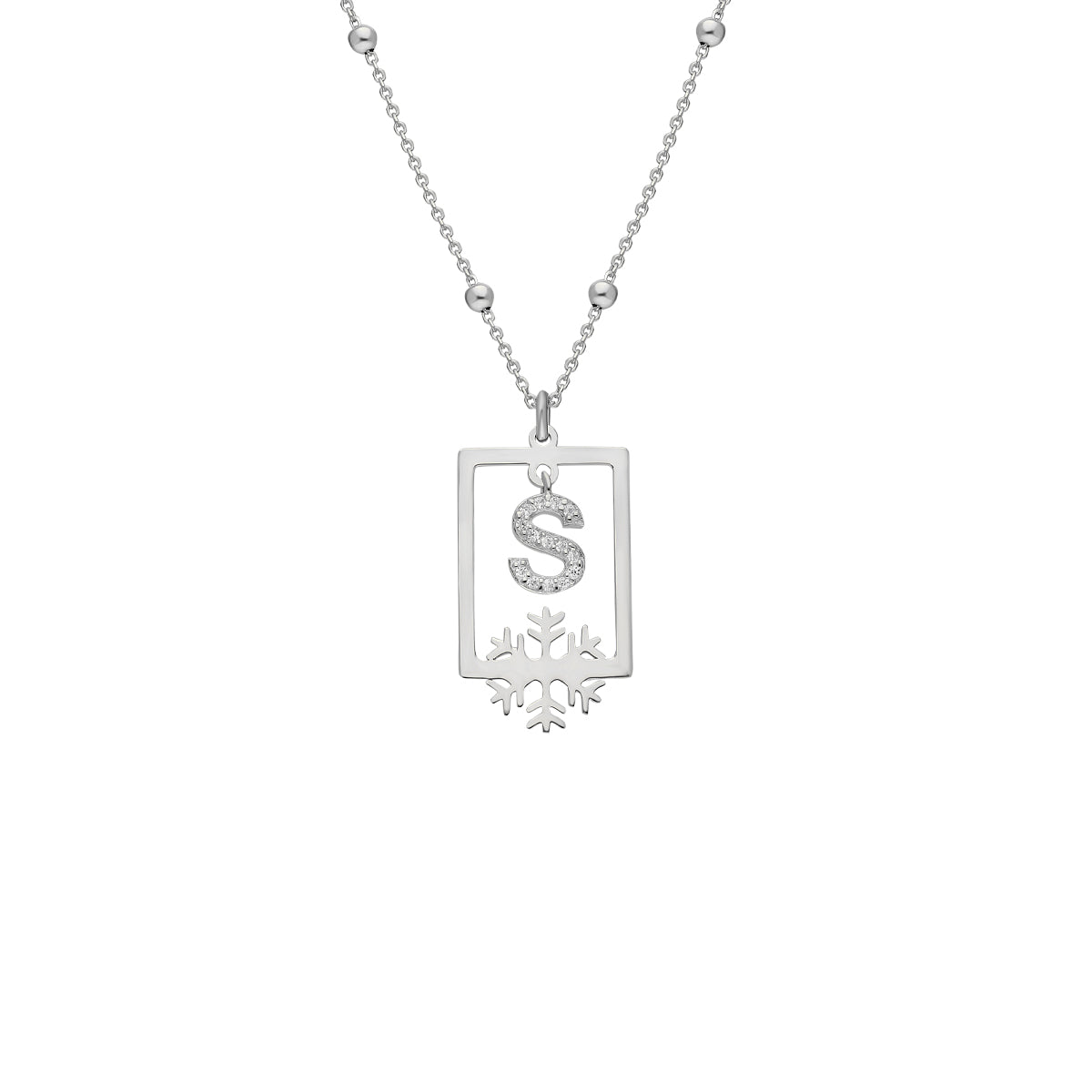 Kardelen Buchstabenkette mit Ball Chain - 925 SILBER Neueste Mode
