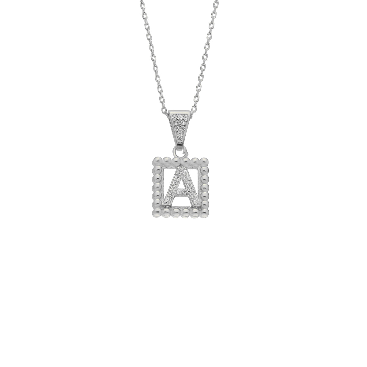 Kardelen Buchstaben Kette mit Zirkonia - 925 SILBER Exklusive Angebote