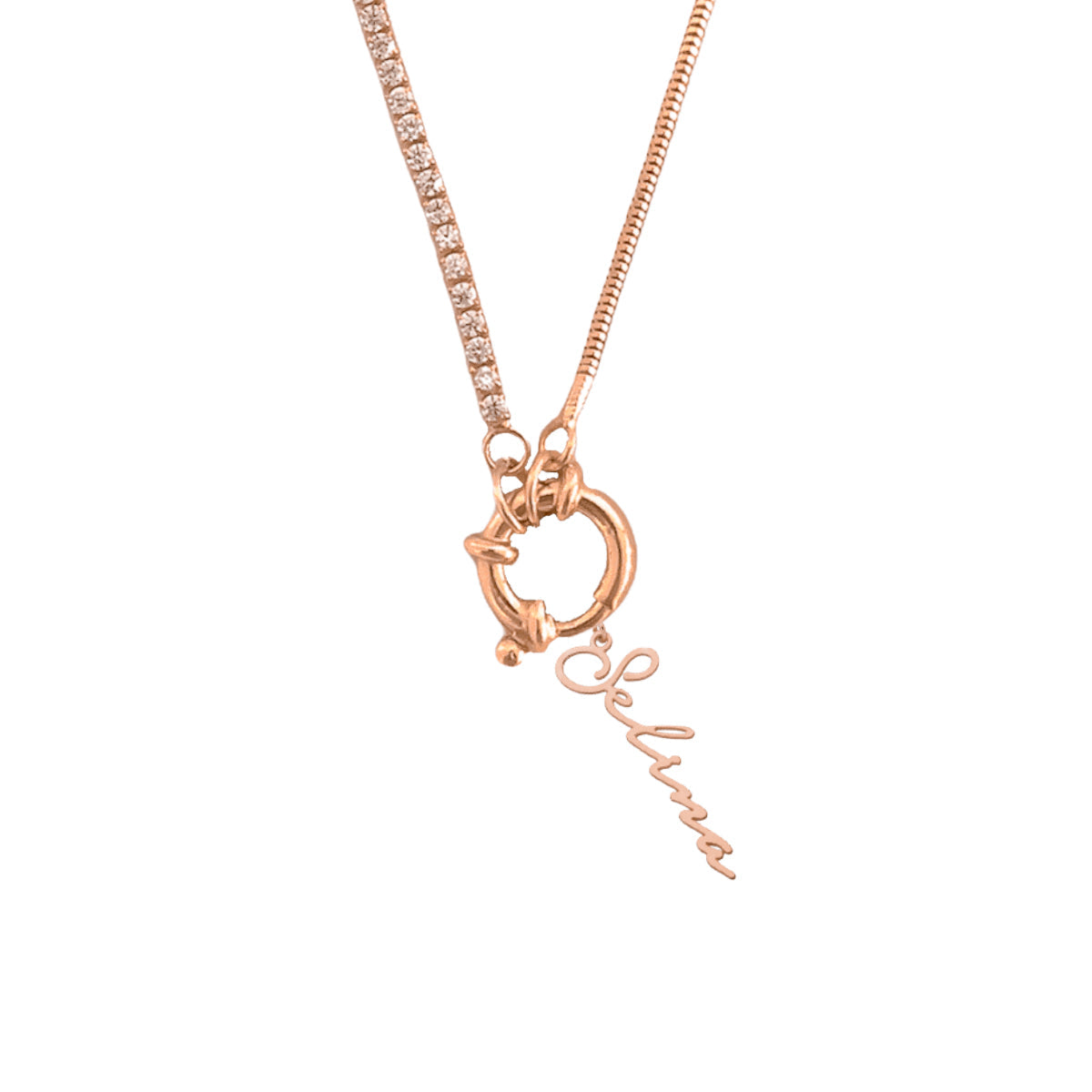 Kardelen Chain Design Italia Iced Signatur Namenskette - 925 SILBER Große Rabatte