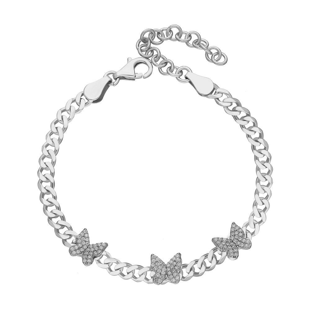 Kardelen Gourmet Butterfly Zirkonia Stein Armkette - 925 SILBER VIP-Rabatte