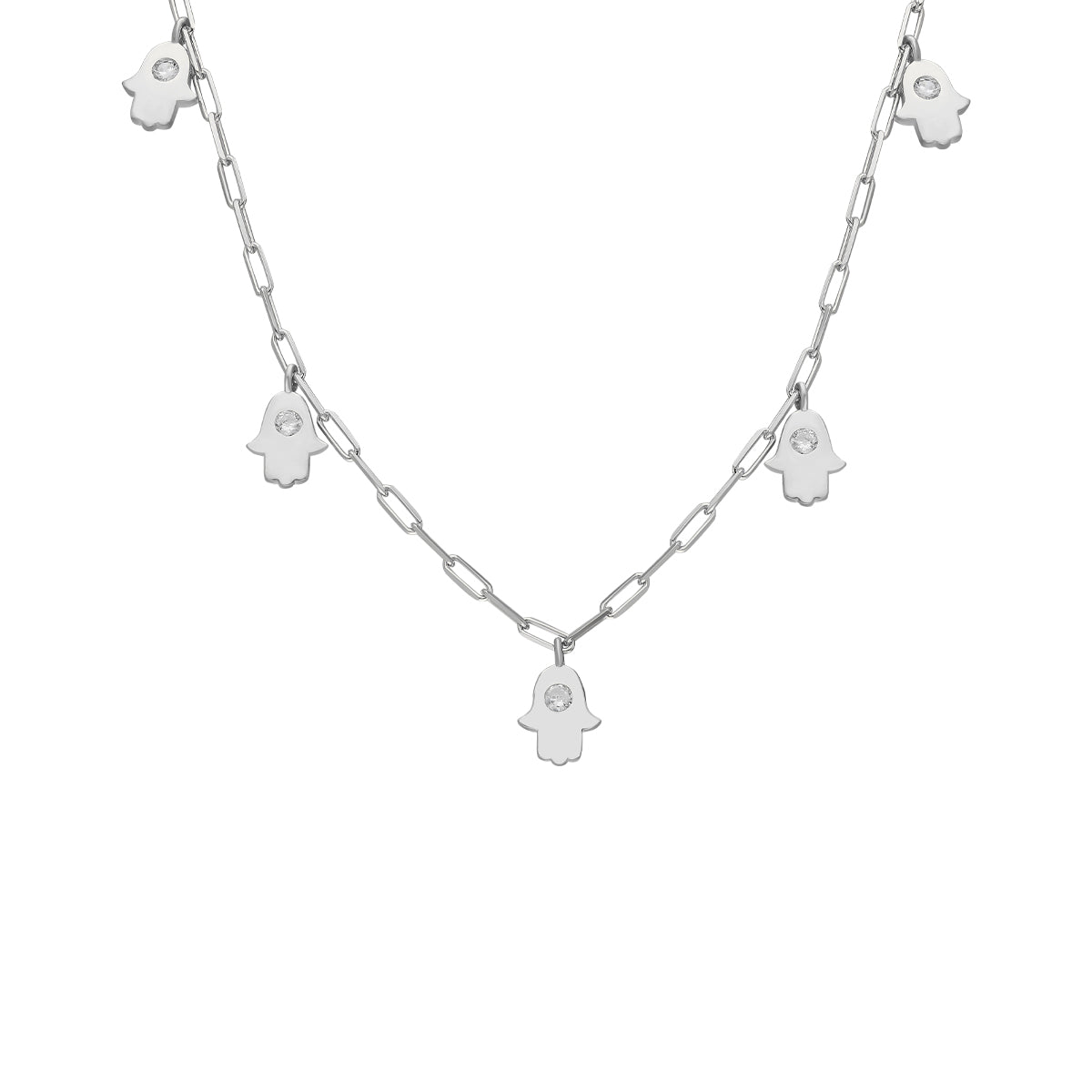 Kardelen Fatimas Hand Chocker Kette - 925 SILBER Kostenlose Rückgabe