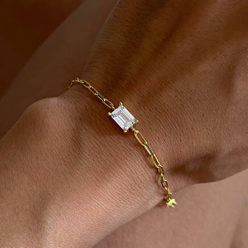 Kardelen Baguette Armkette II - 925 SILBER Letzter Tag