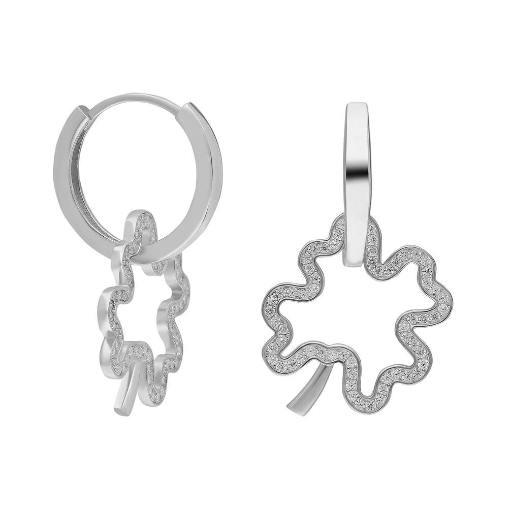Kardelen Kleeblatt Zirkonia Ohhringe - 925 SILBER Bis zu 60% Rabatt