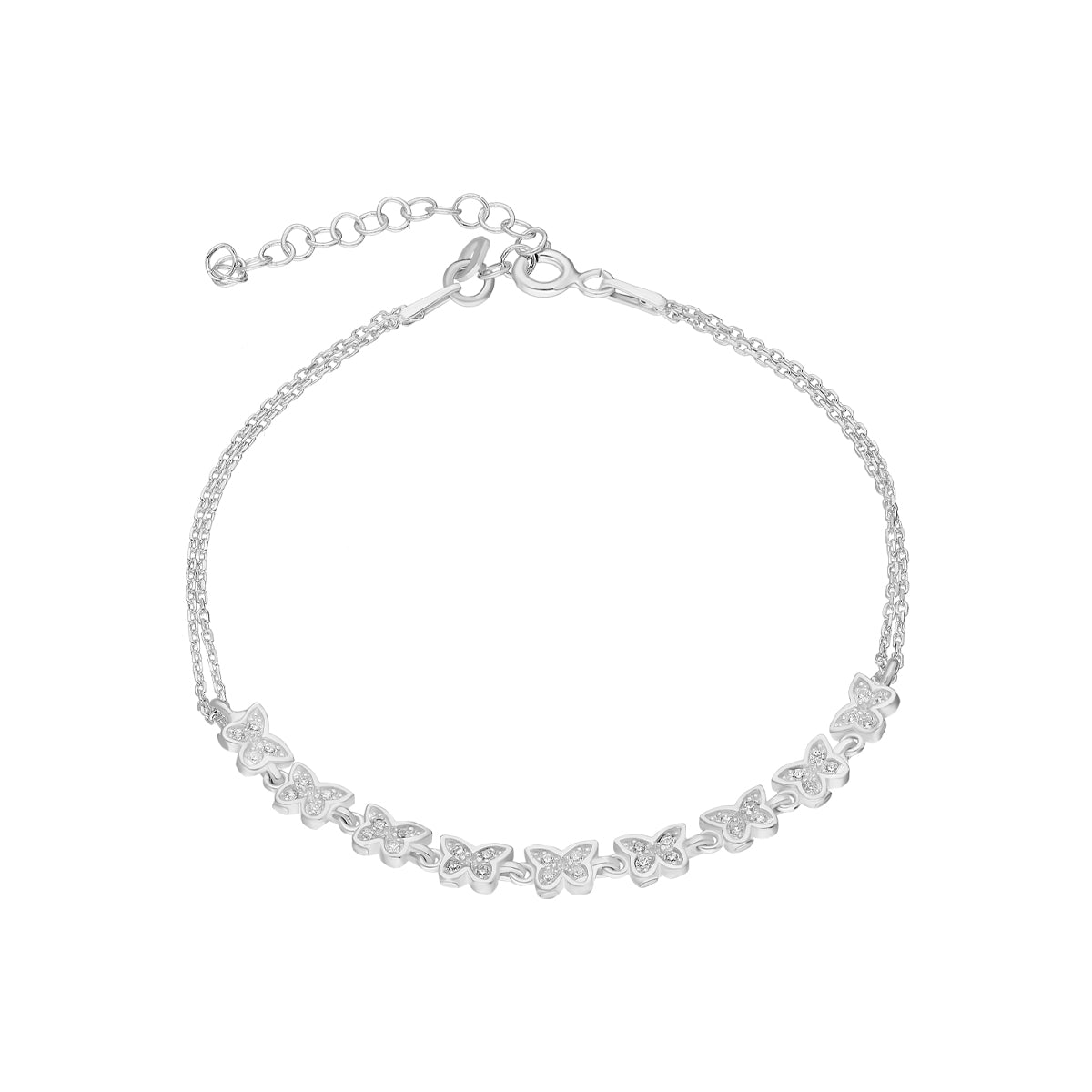 Kardelen Butterfly Armkette mit Zirkonia - 925 SILBER Super Rabatt