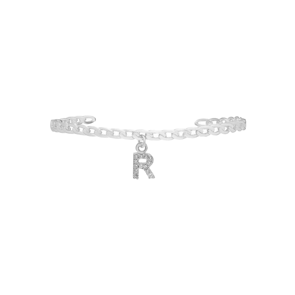 Kardelen Initial Zirkonia Buchstaben Armreif - 925 SILBER Riesige Rabatte
