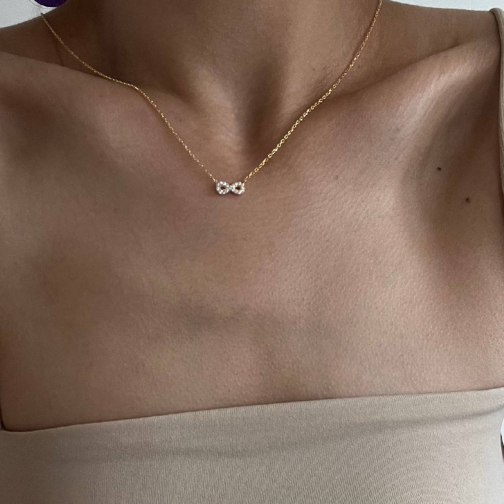 Kardelen MİNİMAL UNENDLİCHKEİTSSYMBOL Halskette - 925 SILBER Clearance-Verkauf