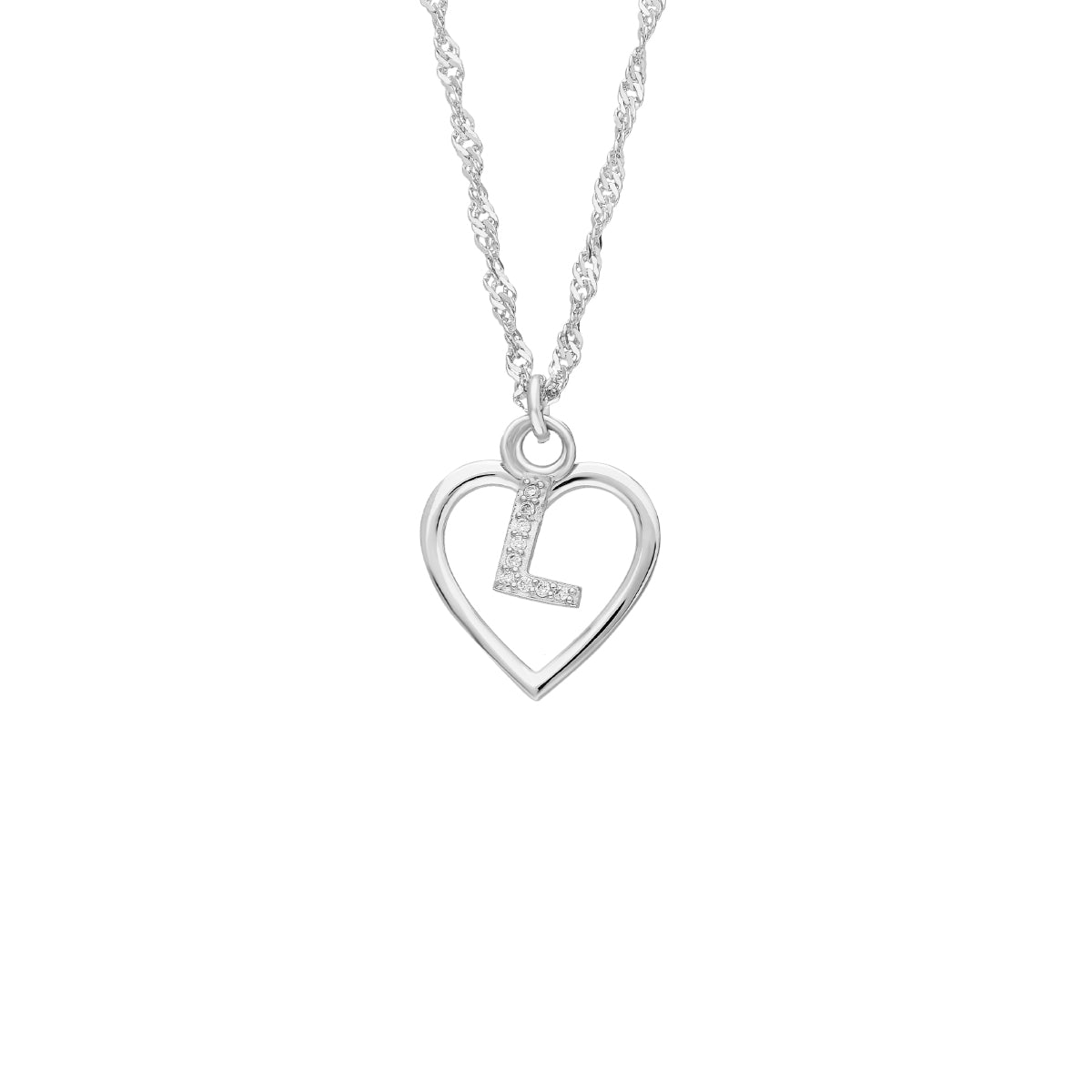 Kardelen Herz Zirkonia Buchstaben Kette - 925 SILBER Black Friday Preise