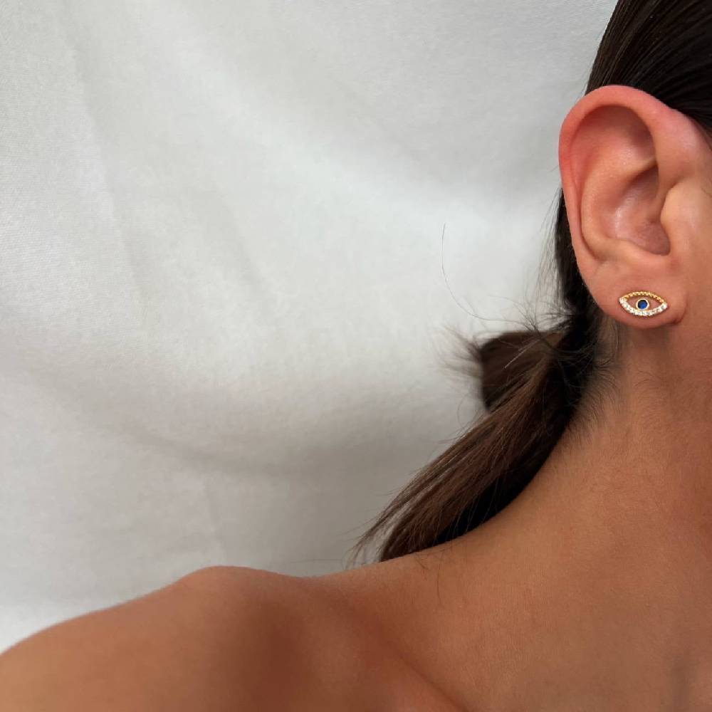 Kardelen Blue Eye stecker Ohrring - 925 SILBER Fabrik Onlineshop