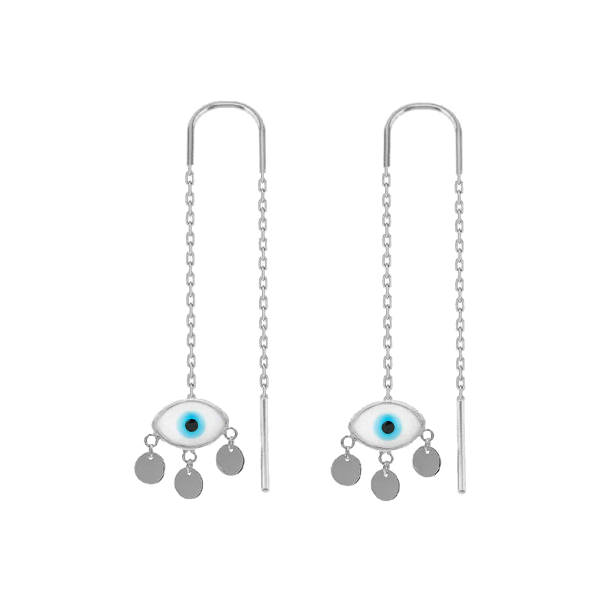 Kardelen Firuze White Eye Ohrring - 925 SILBER Flash Sale