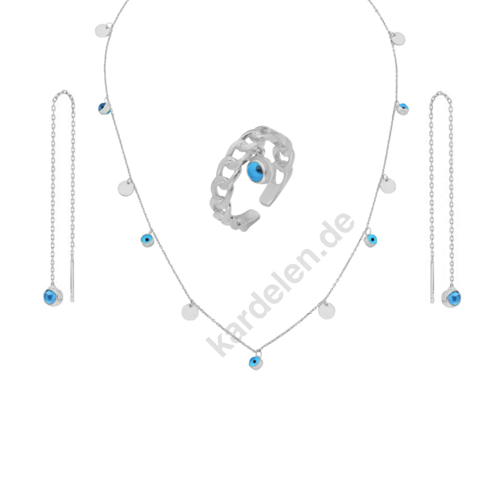 Kardelen Nazar Set - 925 SILBER Saisonschlussverkauf