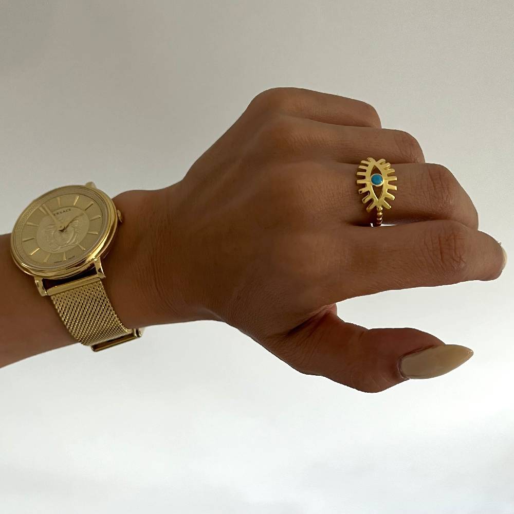 Kardelen Eye Ring - 925 SILBER Top Angebot