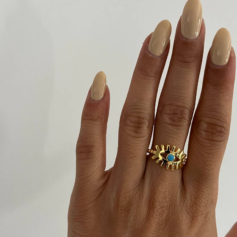 Kardelen Eye Ring - 925 SILBER Top Angebot