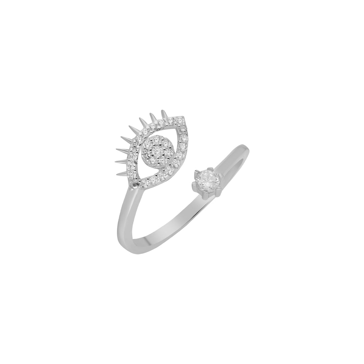 Kardelen Zirconia Eye Ring - 925 SILBER Räumungsverkauf