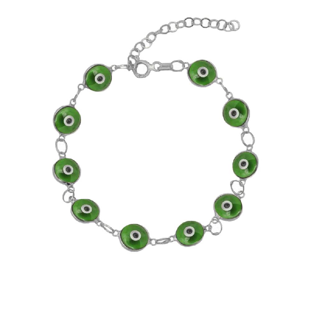 Kardelen Grande Green Nazar Armkette - 925 SILBER Wochenangebot