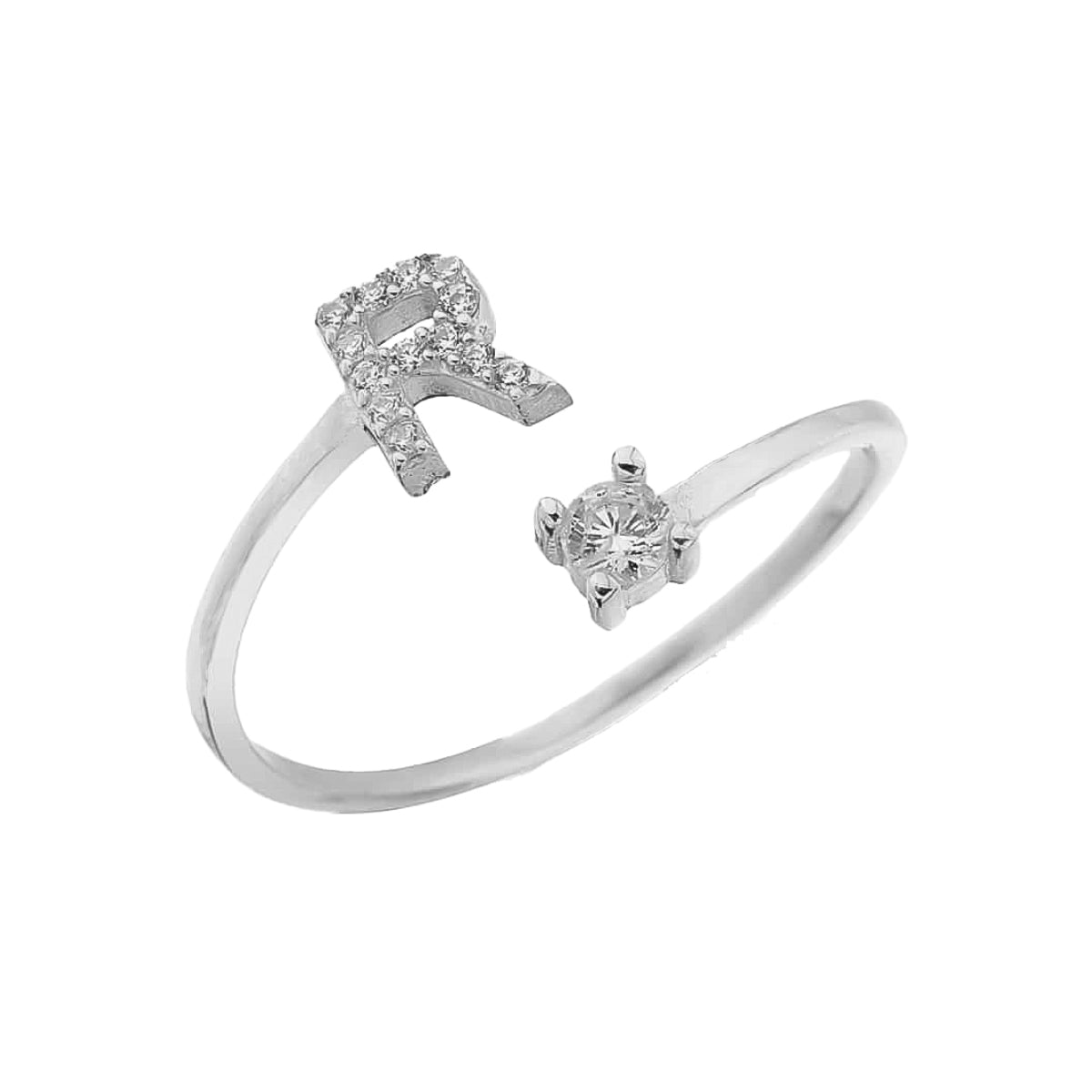 Kardelen Letter Diamond Ring - 925 SILBER Black Friday Preise