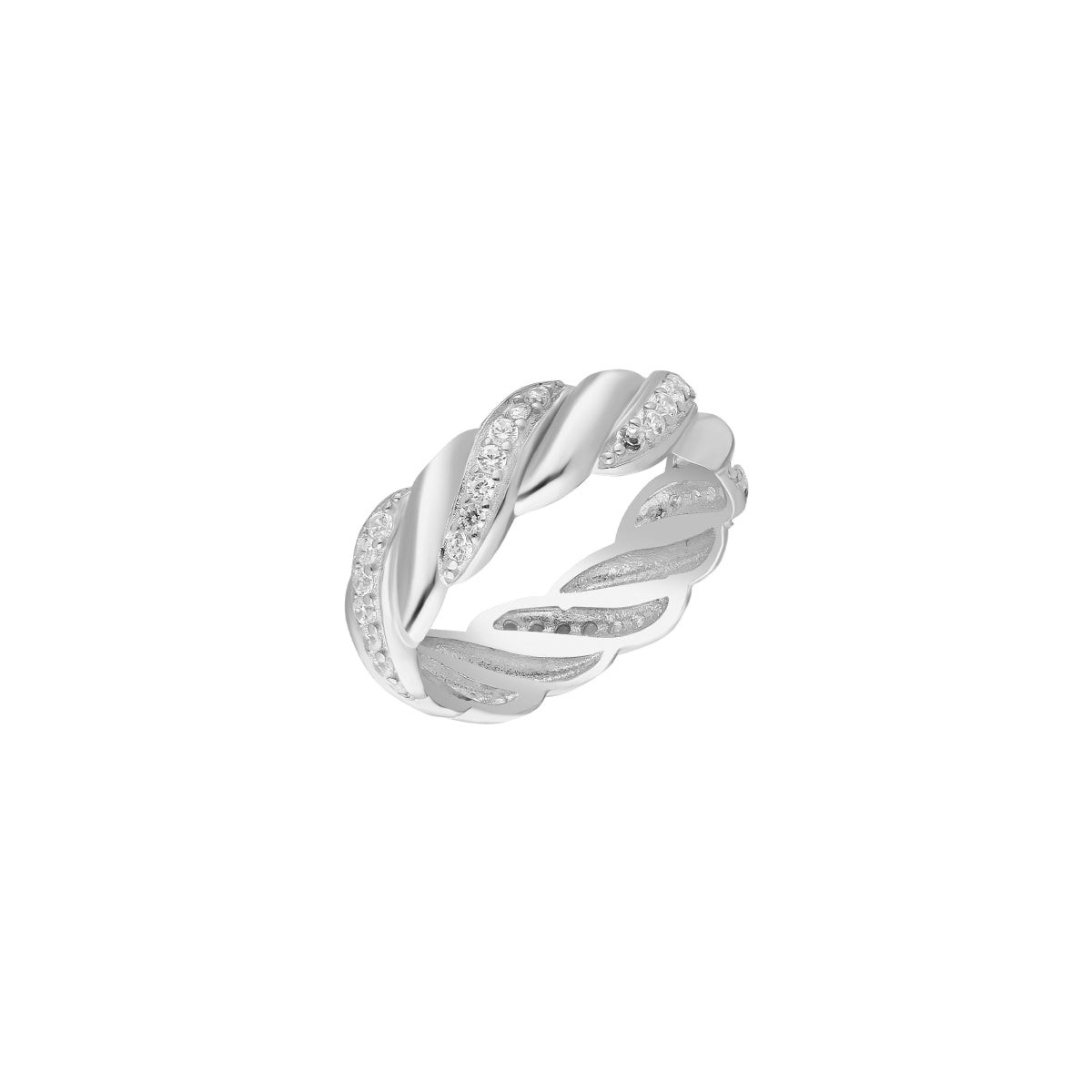 Kardelen Wave Zirconia Ring - 925 SILBER im Angebot