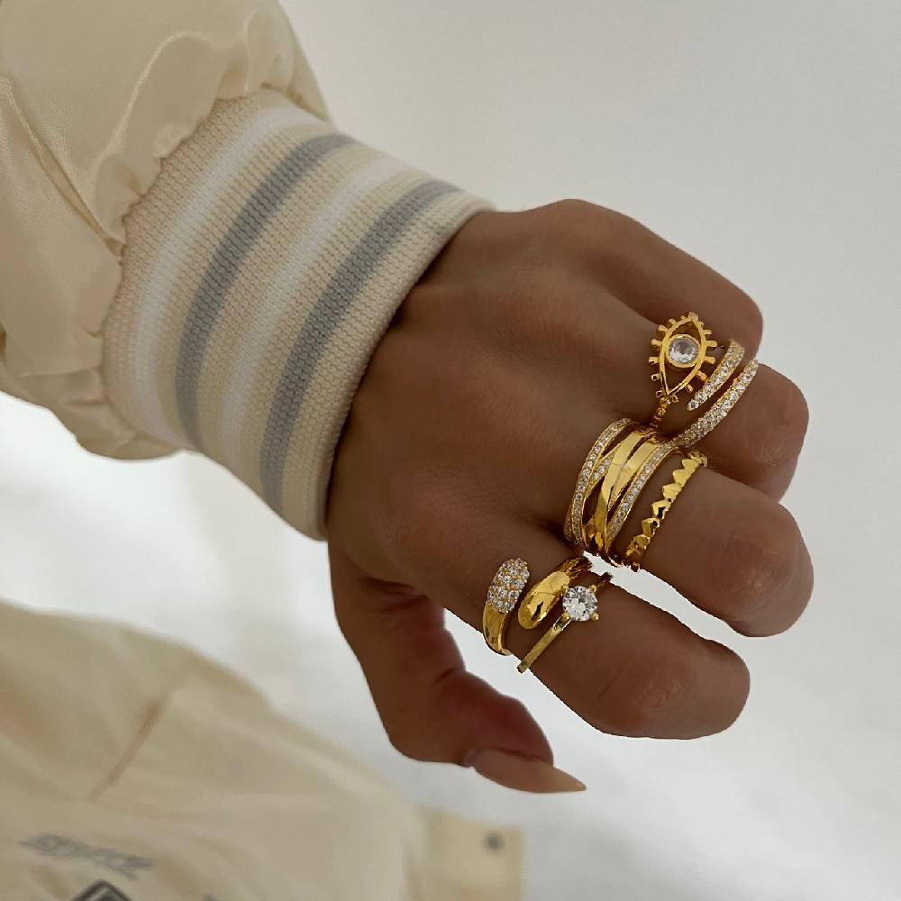 Kardelen Circle Zirkonia Ring - 925 SILBER Günstiger Verkauf